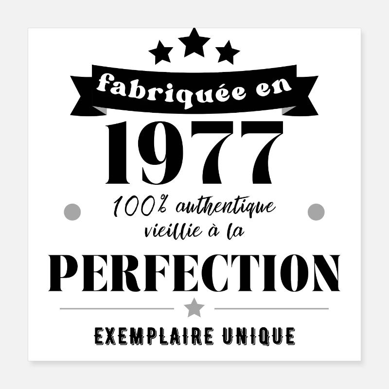 fabriquée en 1977 Poster 40 x 40 cm