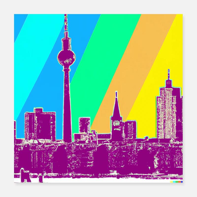 Berlin PopA Poster 40x40 cm
