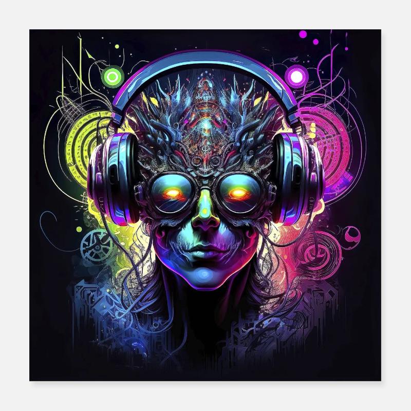 PSY TRANCE DJ Poster 16" x 16" (40x40 cm)