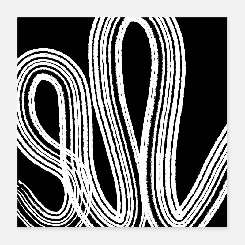 Blackwhite Abstract Design Poster 16" x 16" (40x40 cm)