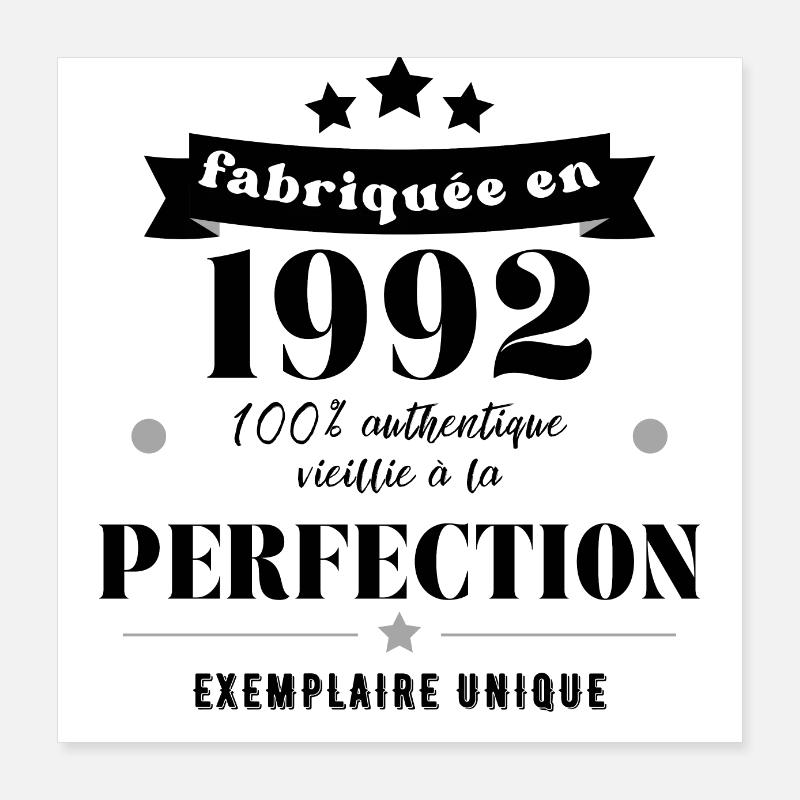 fabriquée en 1992 Poster 40 x 40 cm
