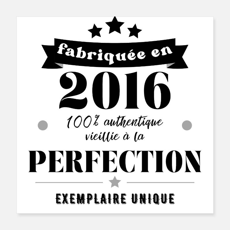 fabriquée en 2016 Poster 40 x 40 cm