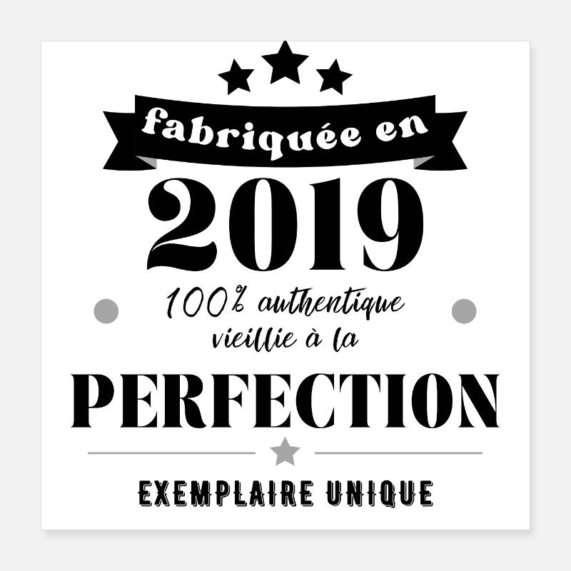 fabriquée en 2019 Poster 40 x 40 cm