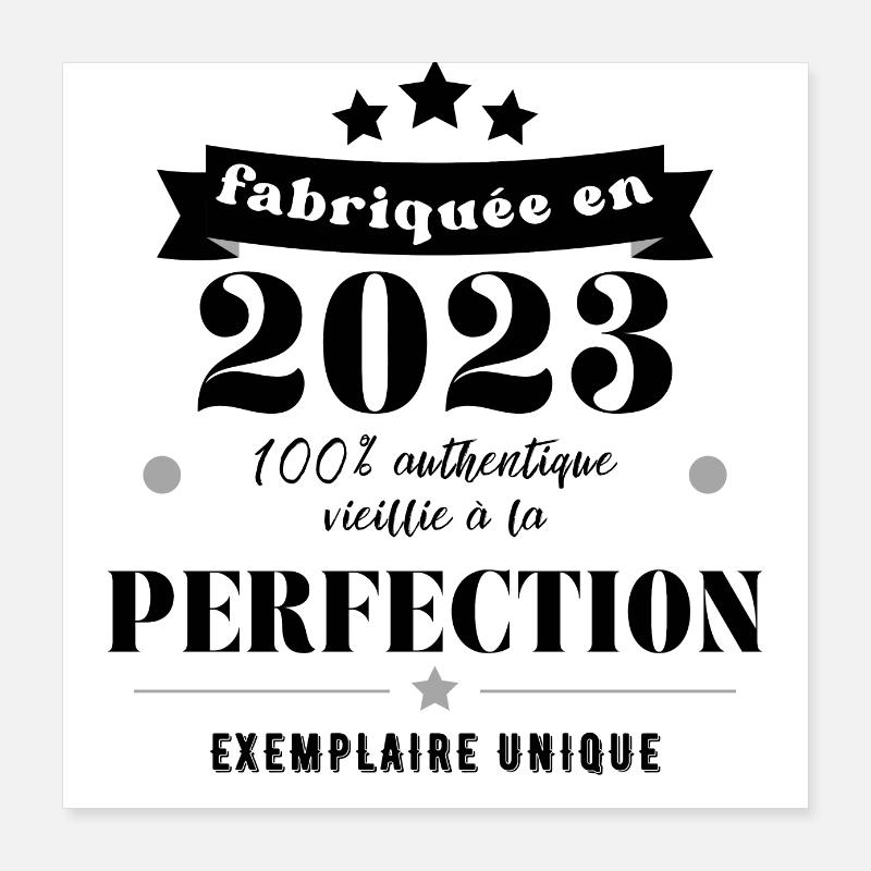 fabriquée en 2023 Poster 40 x 40 cm