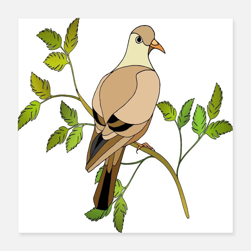 Bird Poster 16" x 16" (40x40 cm)