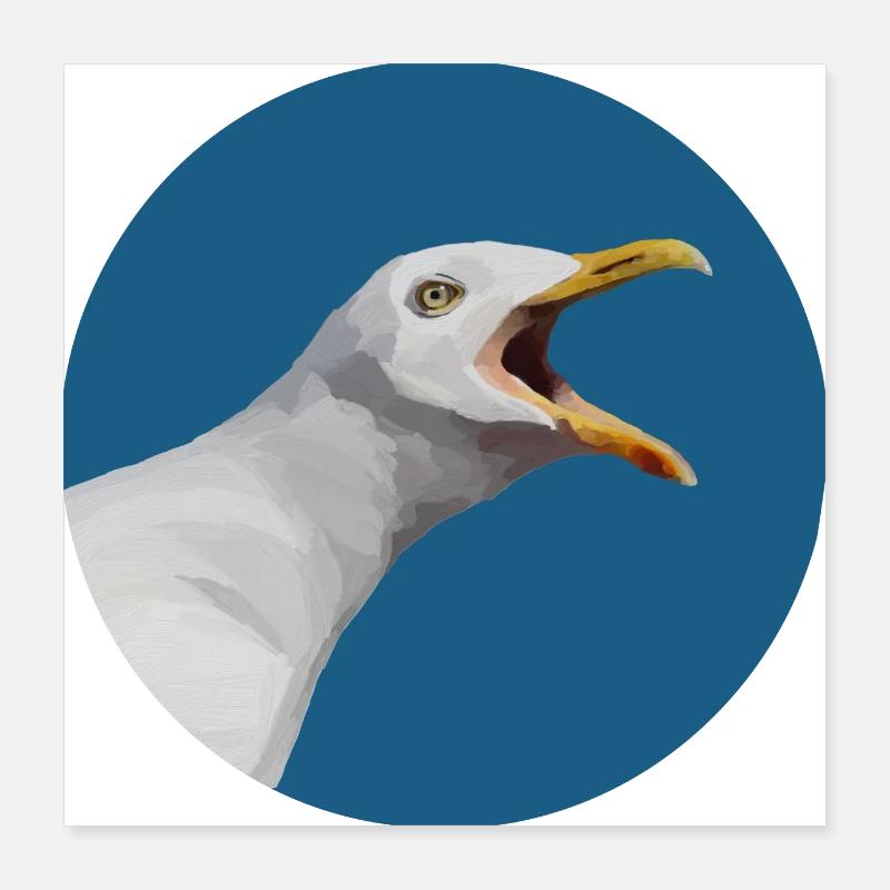 Drôle d’oiseau Poster 40 x 40 cm