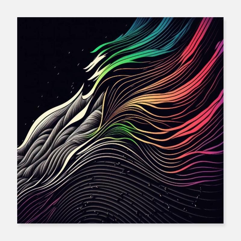 Everything is made of waves 2 Poster 16" x 16" (40x40 cm)