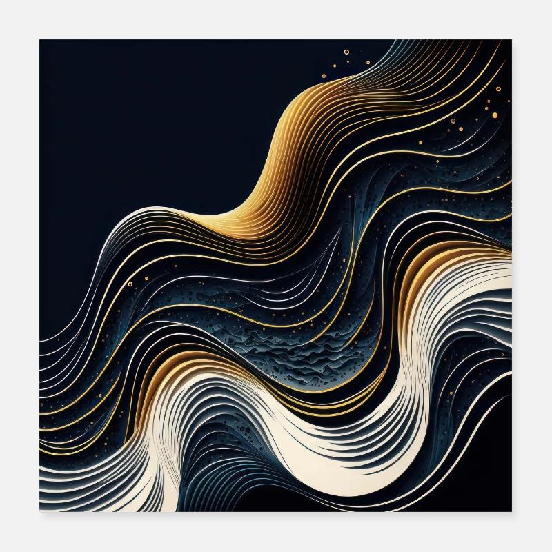 Everything is made of waves 8 Poster 16" x 16" (40x40 cm)