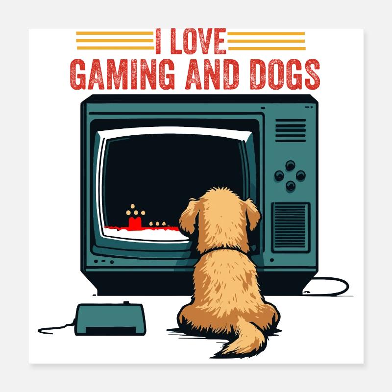 Gift idea for play dogs Poster 16" x 16" (40x40 cm)