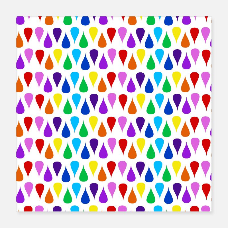 Bunte Tränen Poster 40x40 cm