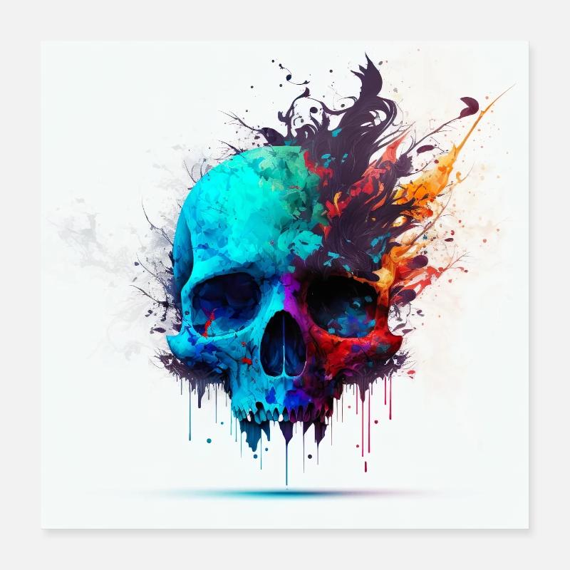 Crane abstrait n°1 Poster 40 x 40 cm