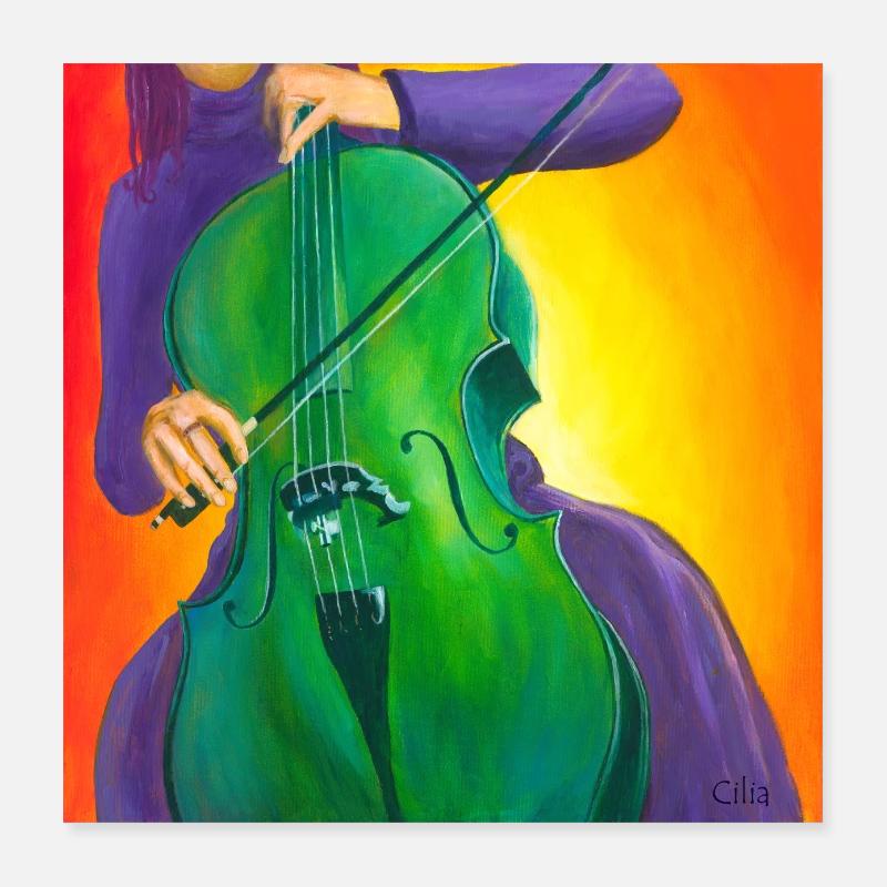 Cello Poster 16" x 16" (40x40 cm)