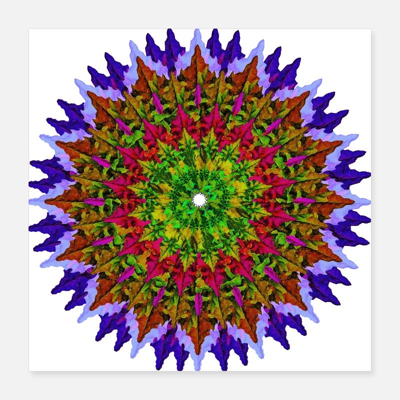 Madala (bleu-rouge) Poster 40 x 40 cm
