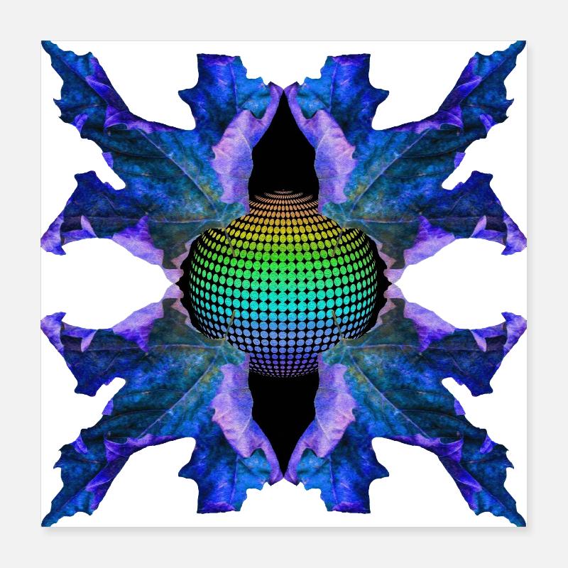 Abstrakte Figur Poster 40x40 cm