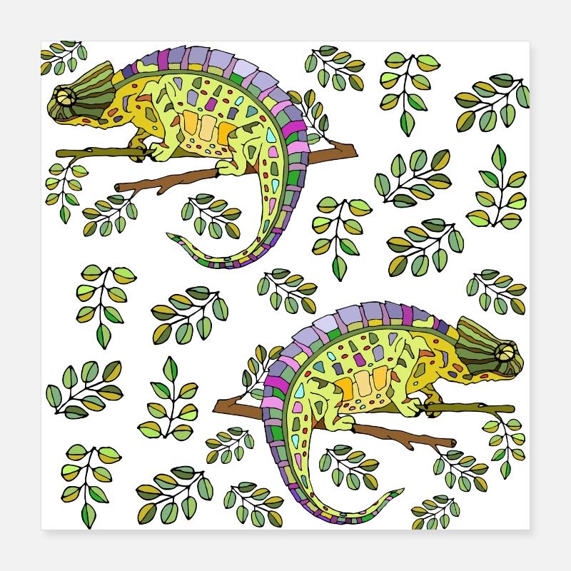 Chameleons Poster 16" x 16" (40x40 cm)
