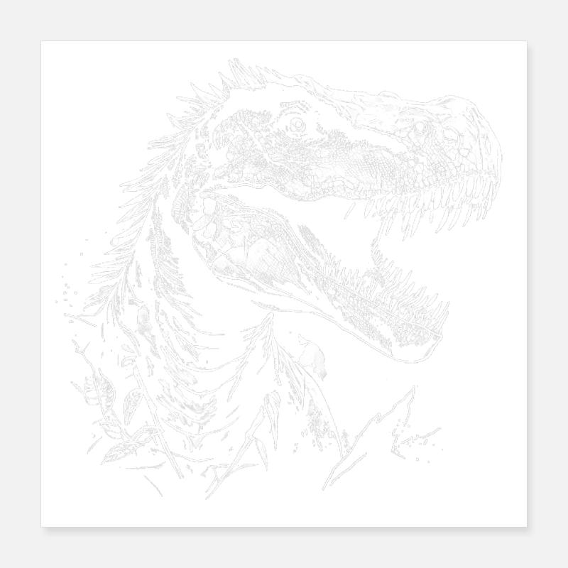 Treks Dinosaur MBP Poster 16" x 16" (40x40 cm)