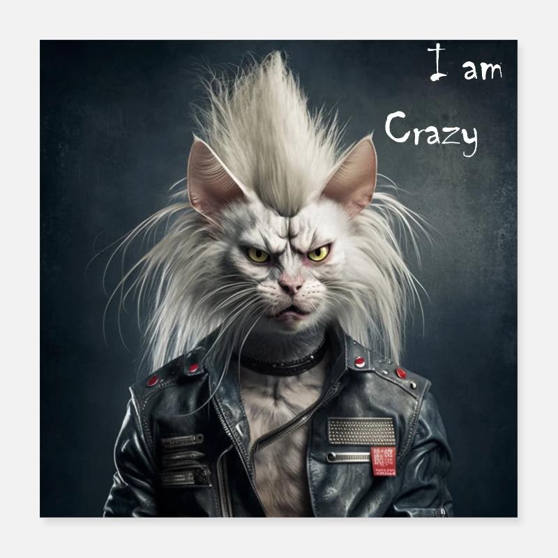 Crazy Poster 40x40 cm