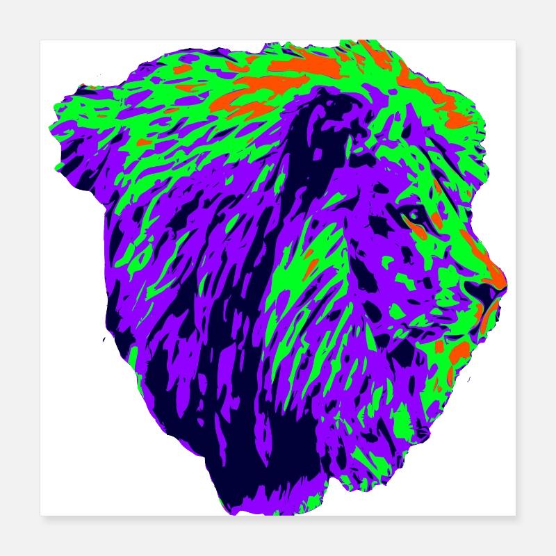 Löwe Poster 40x40 cm