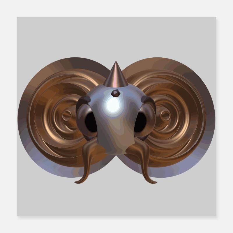 Alien Robot Poster 16" x 16" (40x40 cm)