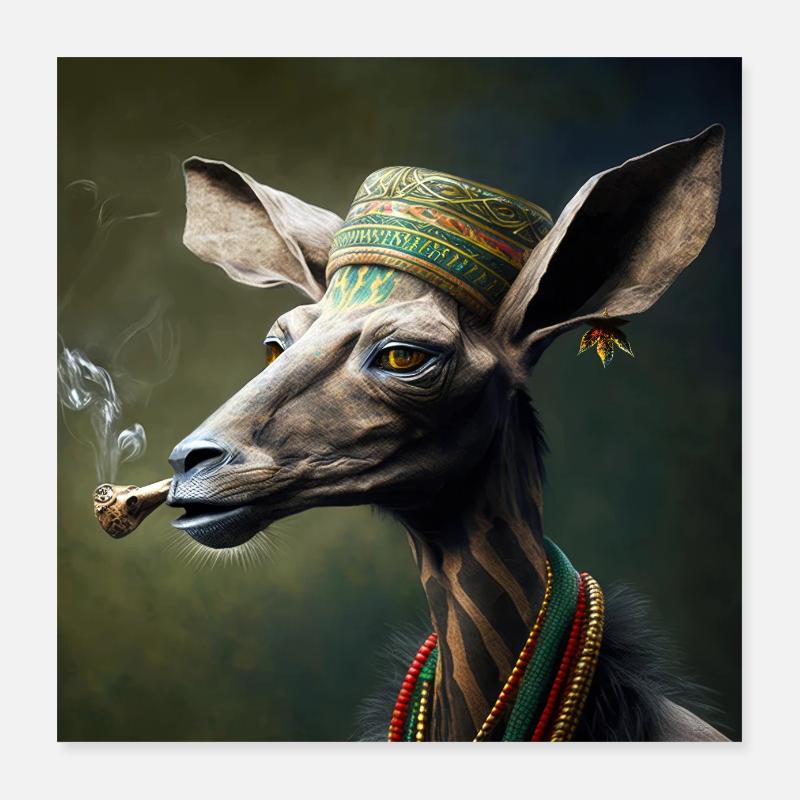 Cannabiche 04 sans typographie Poster 40 x 40 cm