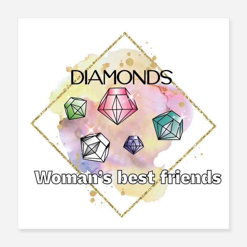Colored diamond Poster 16" x 16" (40x40 cm)