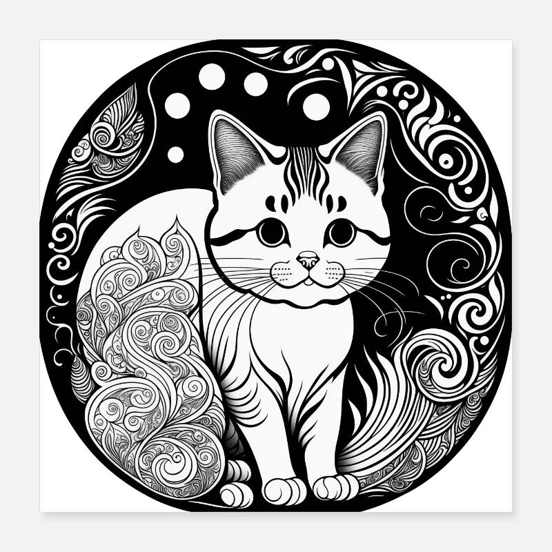 Katze Poster 40x40 cm