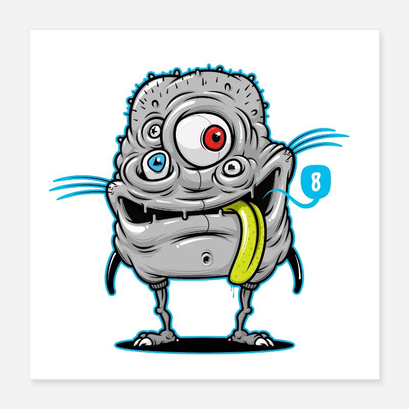 Freak Monster Troll colloured 2021 Poster 40 x 40 cm