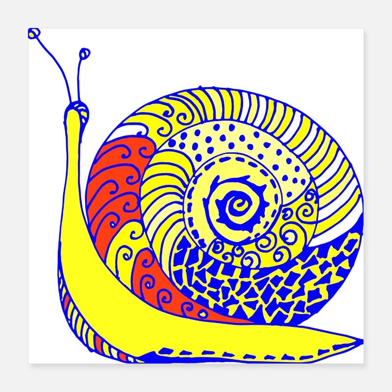 Escargot Poster 40 x 40 cm