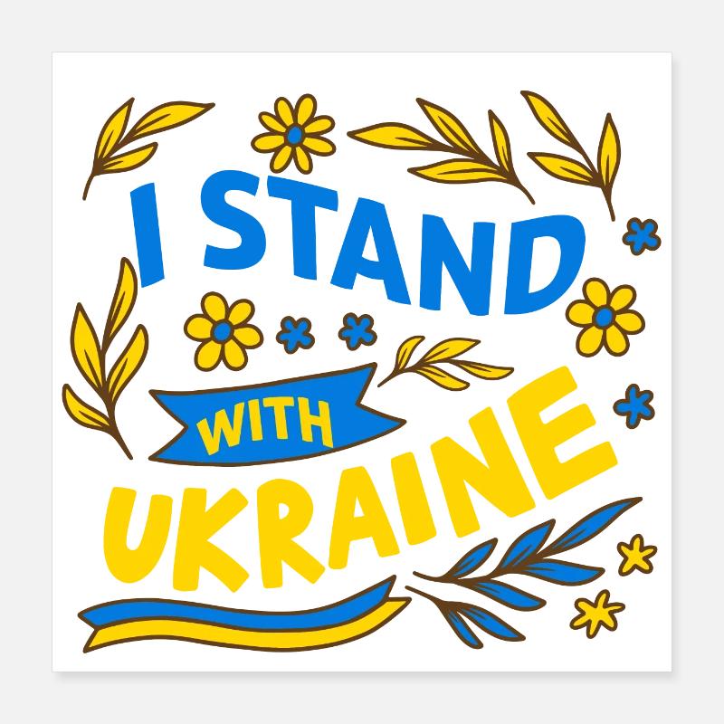 Ukraine 2023 - I Support Ukraine - Ukraine 2023 Poster 16" x 16" (40x40 cm)