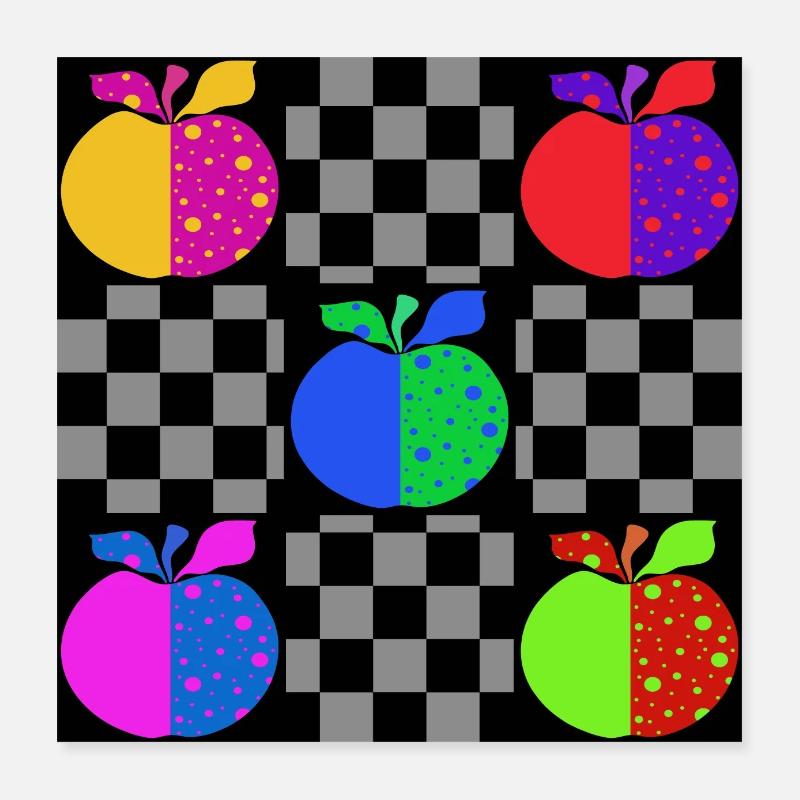 Apfel Poster 40x40 cm