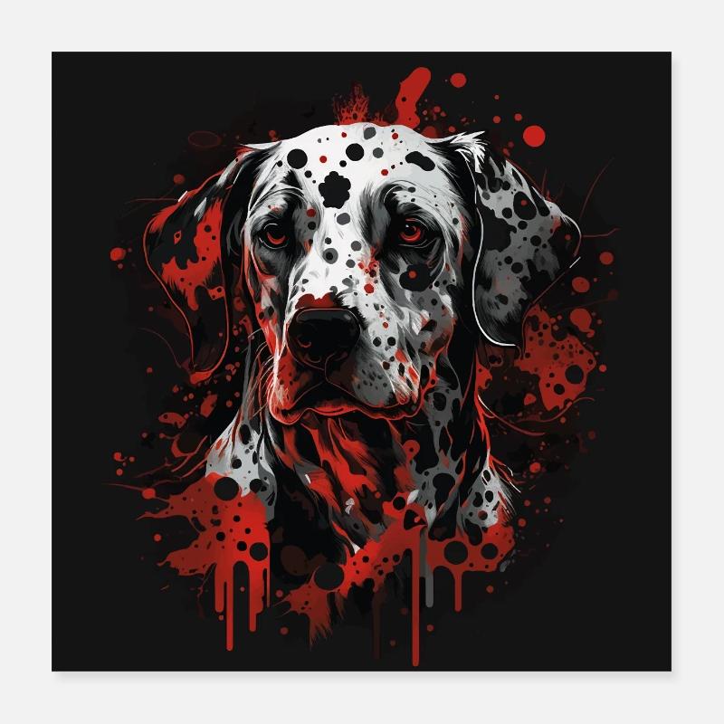 Dalmatiner Poster 40x40 cm