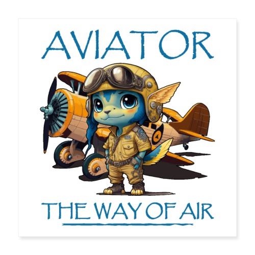 AVIATEUR (avion, aviation) - Poster 40 x 40 cm