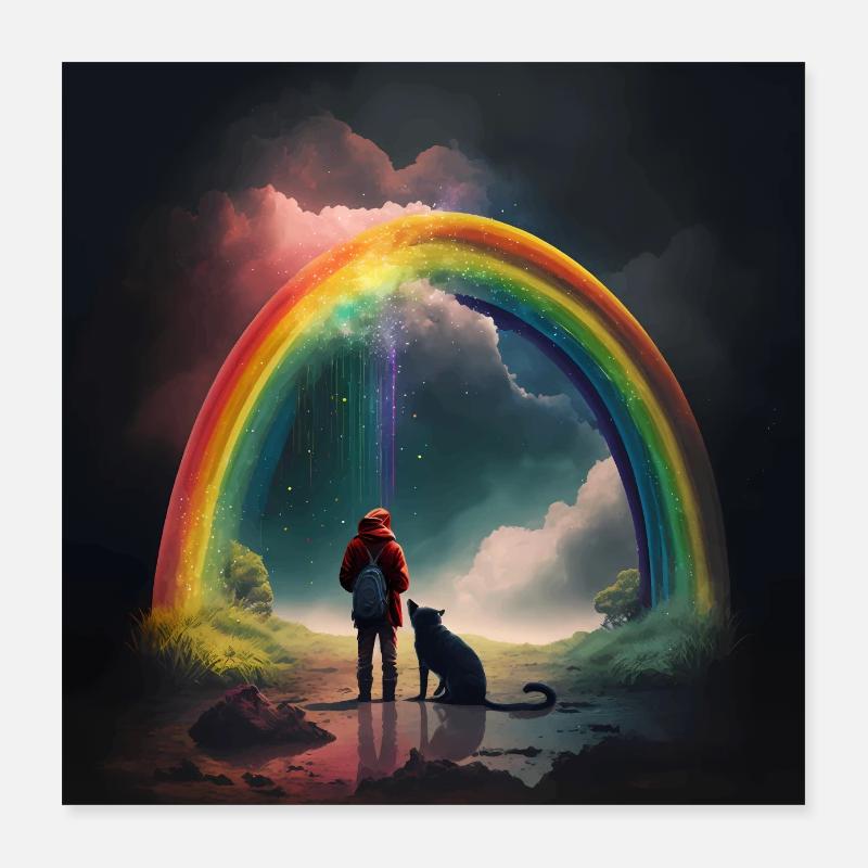 Somewhere over the rainbow Poster 16" x 16" (40x40 cm)