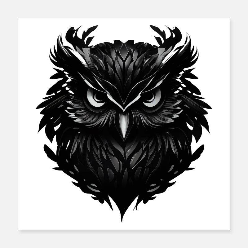 Hibou Poster 40 x 40 cm