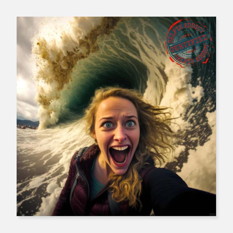 Stefie Selfie Addict Certified Poster 40 x 40 cm