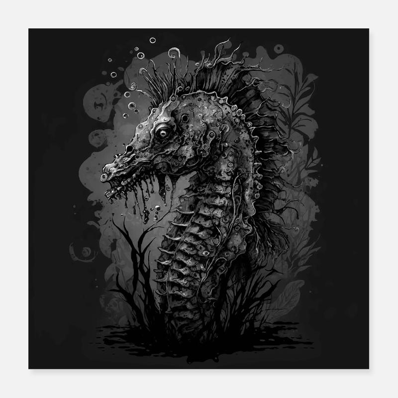 Crinchy Seepferdchen Poster 40x40 cm