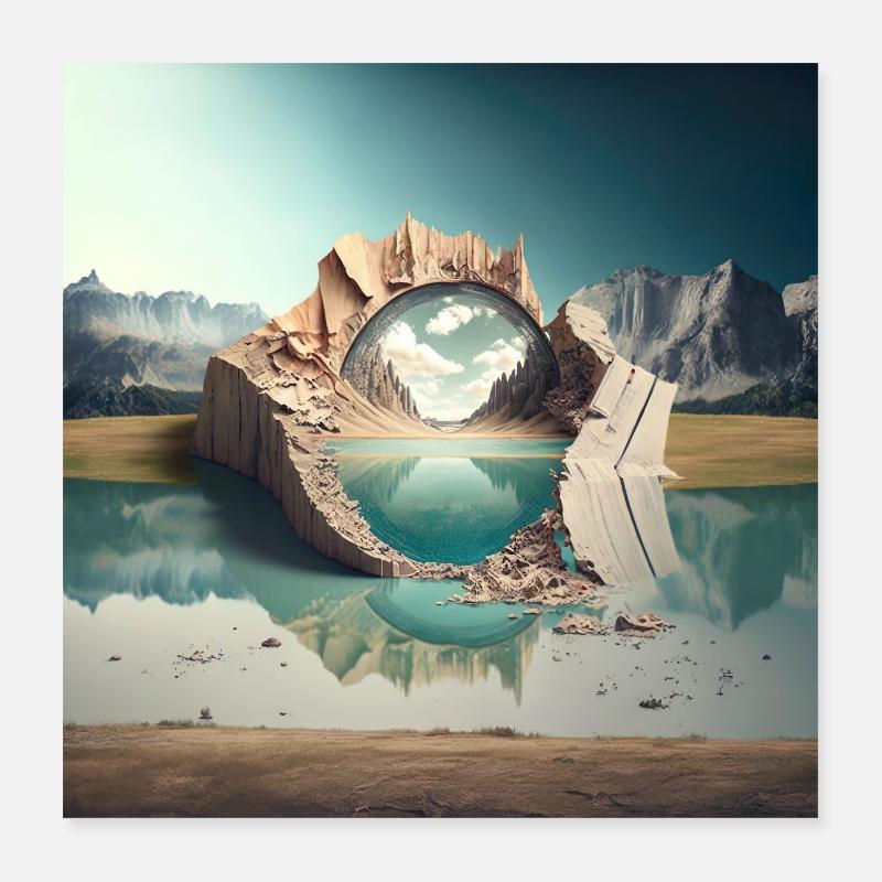 Landschaft der Welt n°5 Poster 40x40 cm