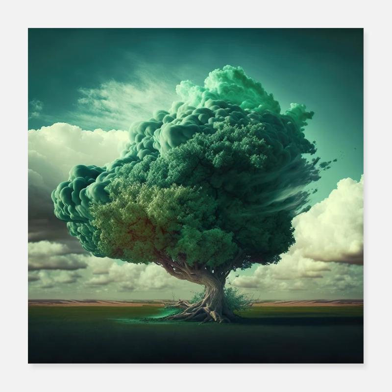 Zen tree n°1 Poster 16" x 16" (40x40 cm)