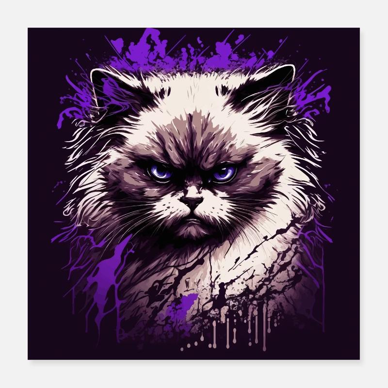 Chat ragdoll arrogant Poster 40 x 40 cm