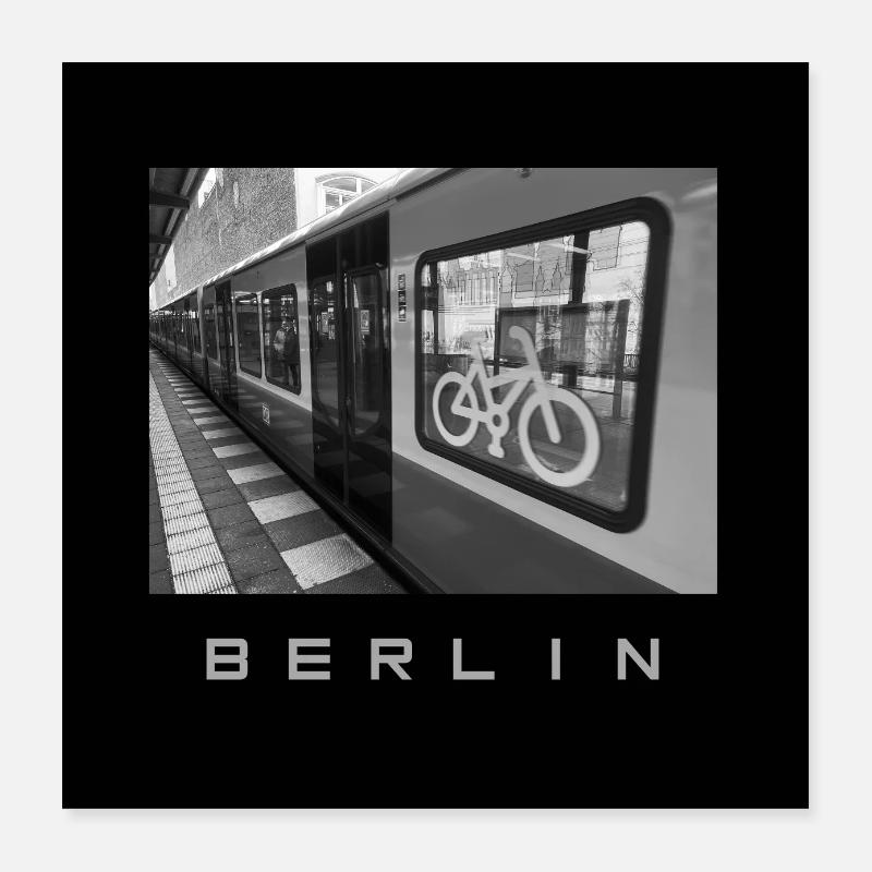 Berlin Souvenir Poster S-Bahn Poster 40x40 cm