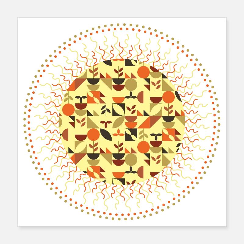 Suns - Mandala modularis Poster 16" x 16" (40x40 cm)