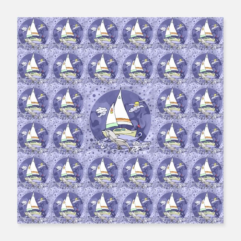 Sailboat Poster 16" x 16" (40x40 cm)