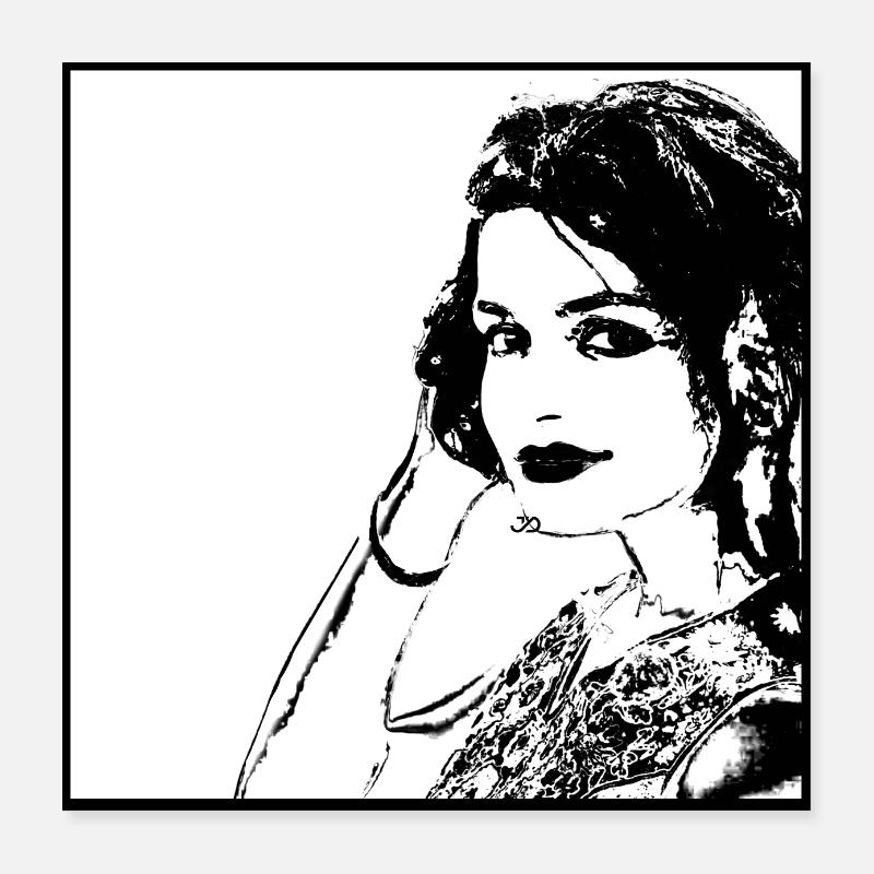Frau Portrait 49 Shakuntala Devi Poster 40x40 cm