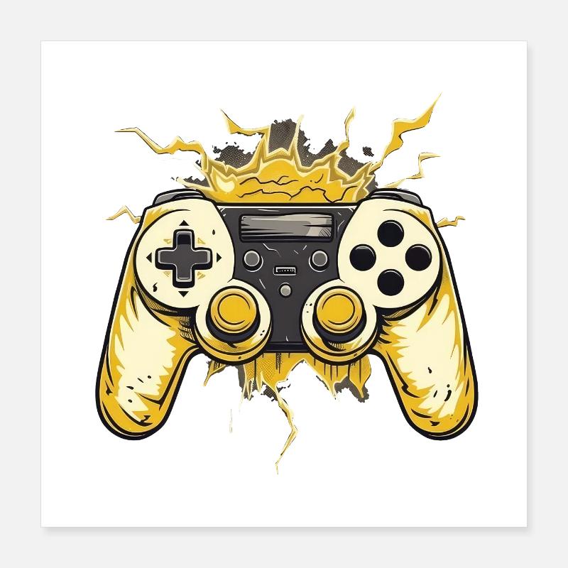 Gaming Controllers Poster 16" x 16" (40x40 cm)