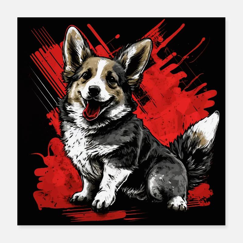Welsh Corgi Poster 16" x 16" (40x40 cm)