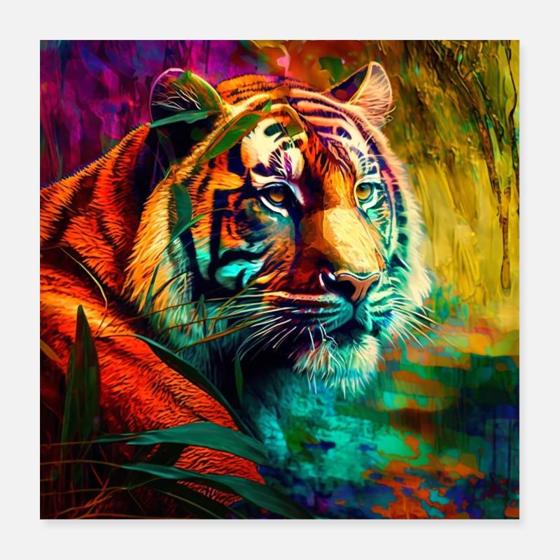 Véritable roi de la jungle Poster 40 x 40 cm