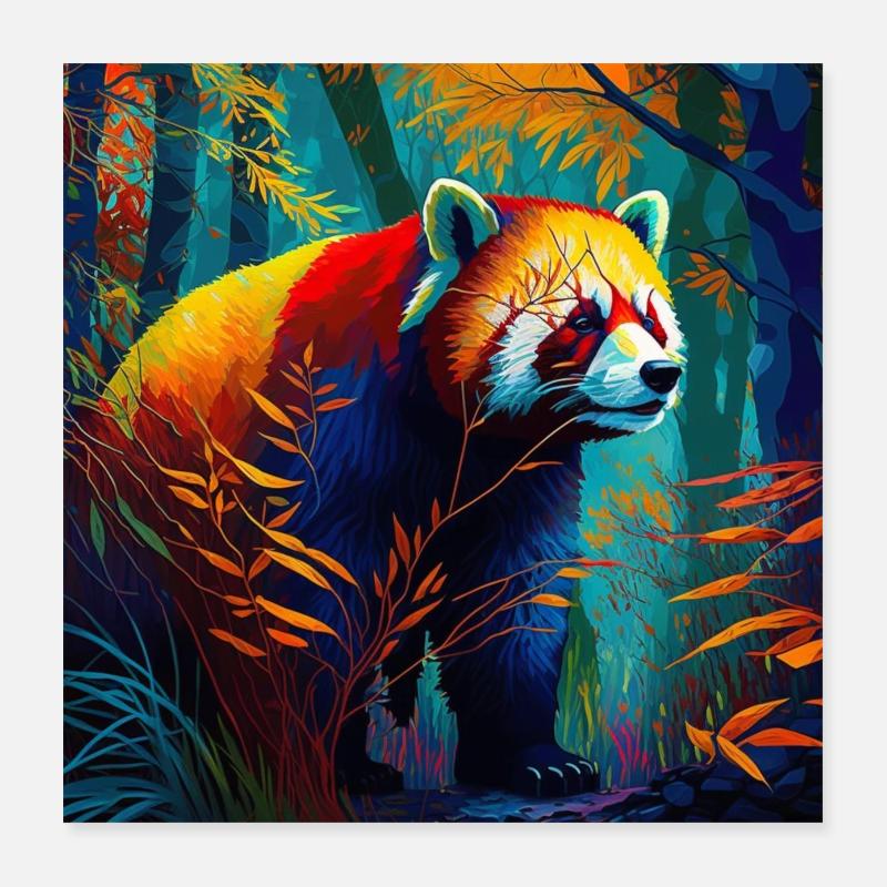 Cute Red Panda Poster 16" x 16" (40x40 cm)