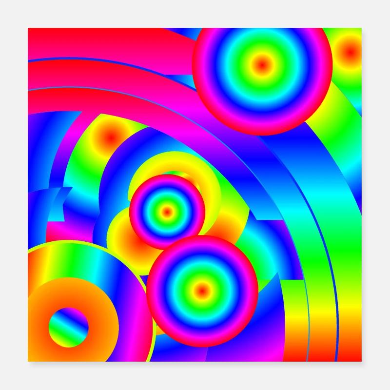 Comète abstraite Poster 40 x 40 cm