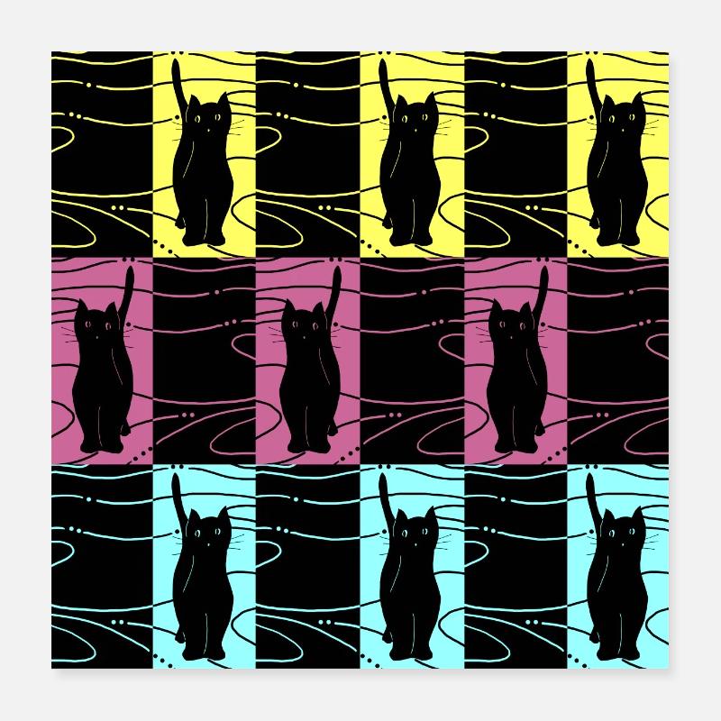 Cats Poster 16" x 16" (40x40 cm)