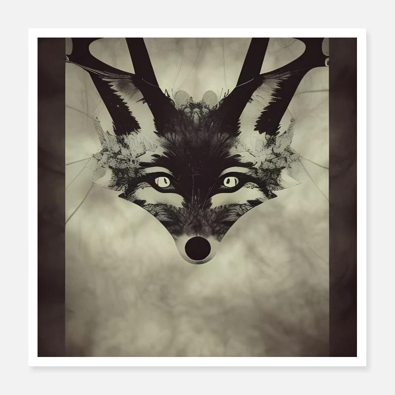 Fox Poster 16" x 16" (40x40 cm)